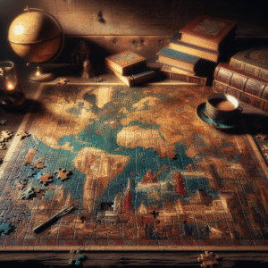 Chronicles of Time: A Vintage Map Puzzle