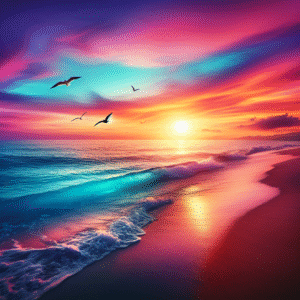 Sunset on the Serene Shore