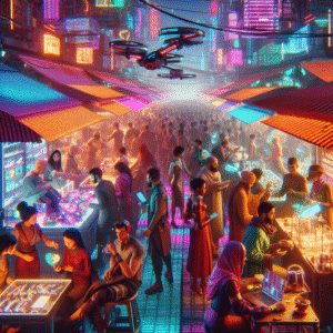 Futuristic Tech Bazaar